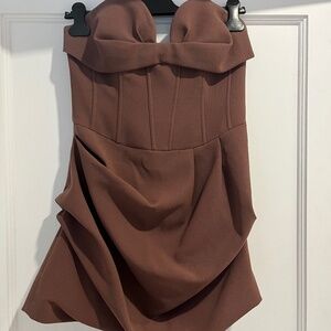 Magda Butrym draped bustier mini dress